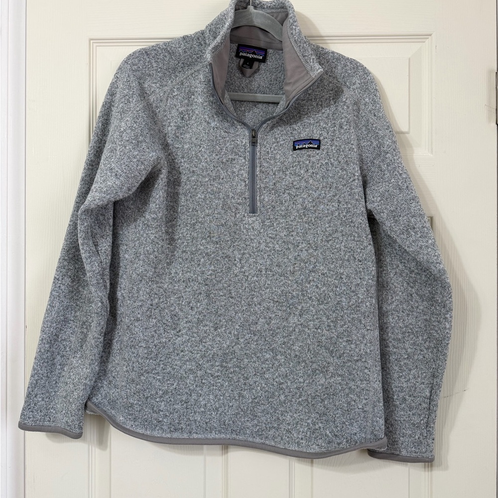 Patagonia Heather Gray Quarter-Zip Pullover